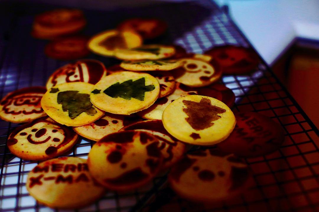 圣诞节喷花饼干