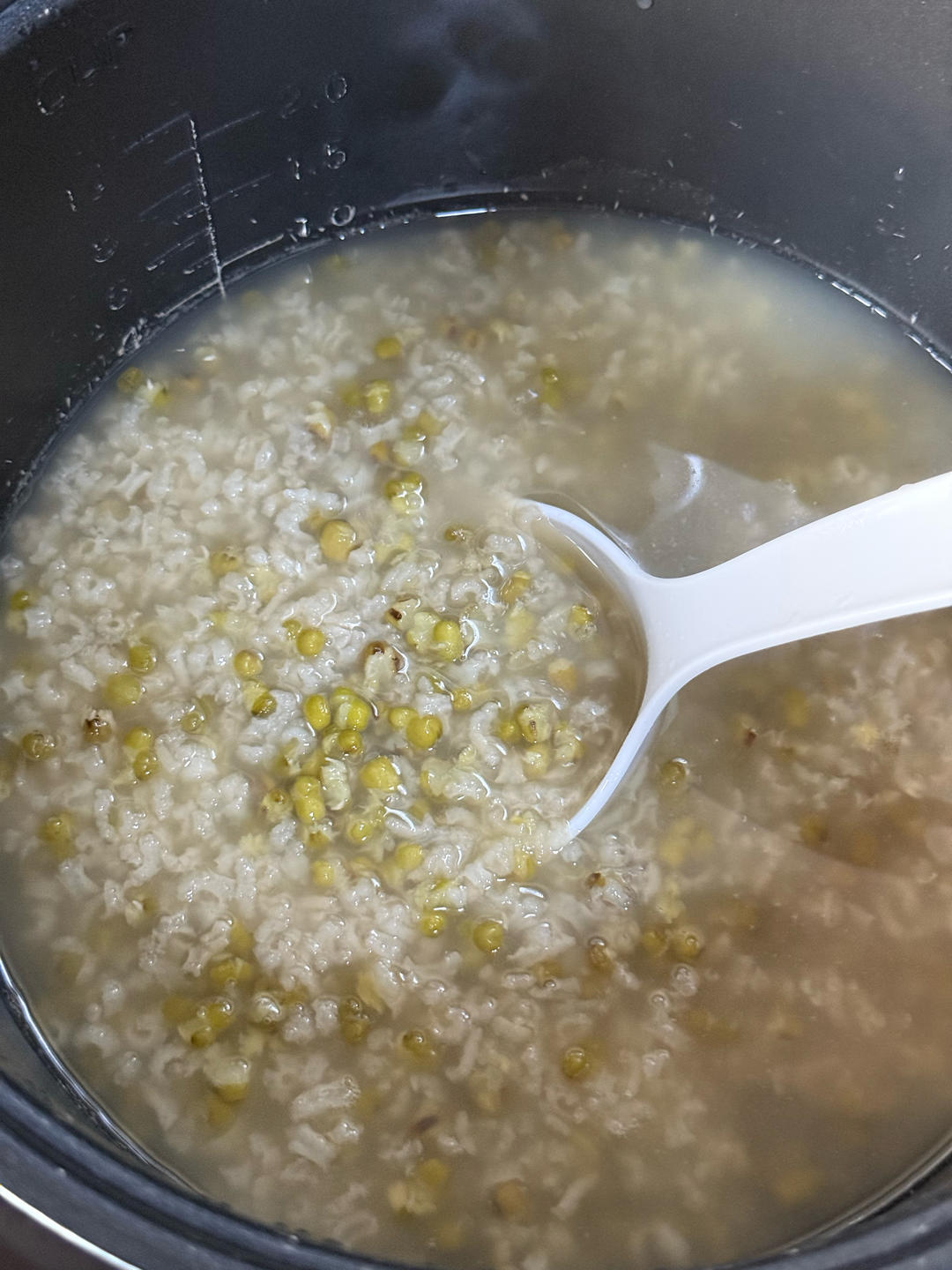 大米绿豆粥(不加糖，电饭煲)