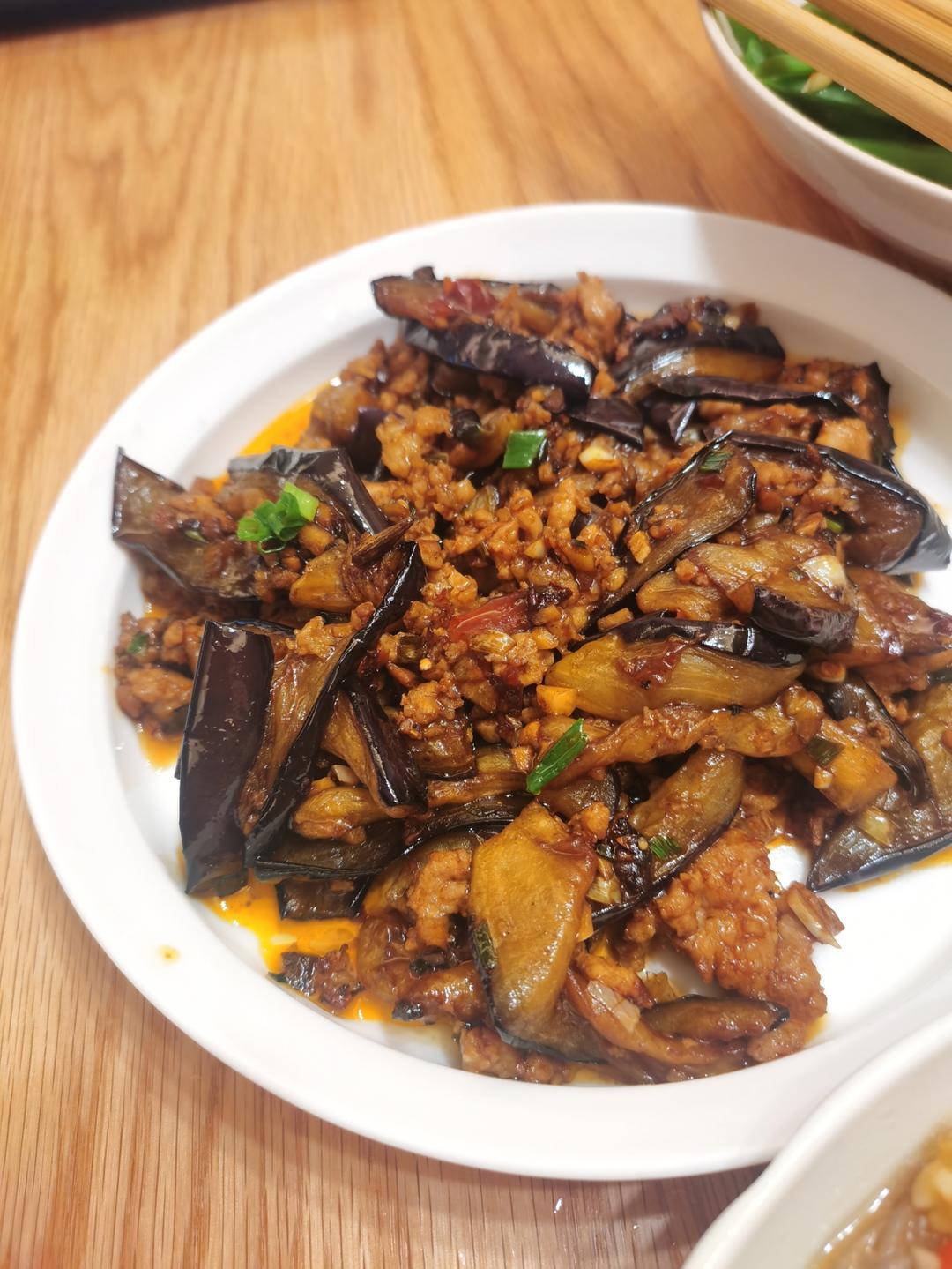 红烧肉沫茄子