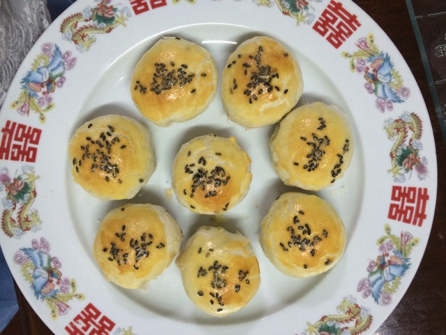 蛋黄酥~紫薯、抹茶、原味~花好月圆，中秋快乐~内附一次做六色蛋黄酥方法~