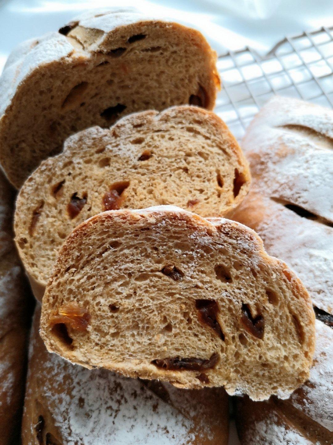 全麦红糖桂圆软欧包