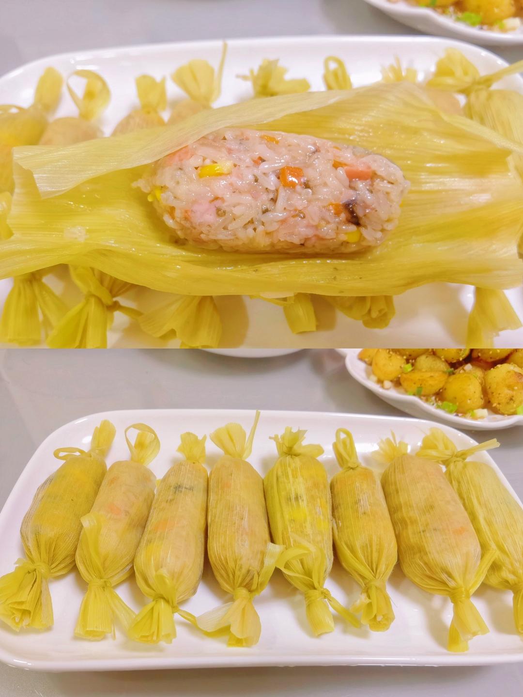 意想不到的美食“玉米叶饭团”