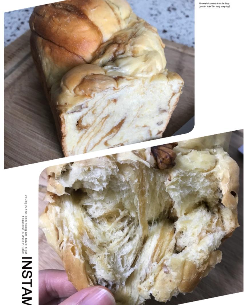 双重拉丝的红糖麻薯吐司