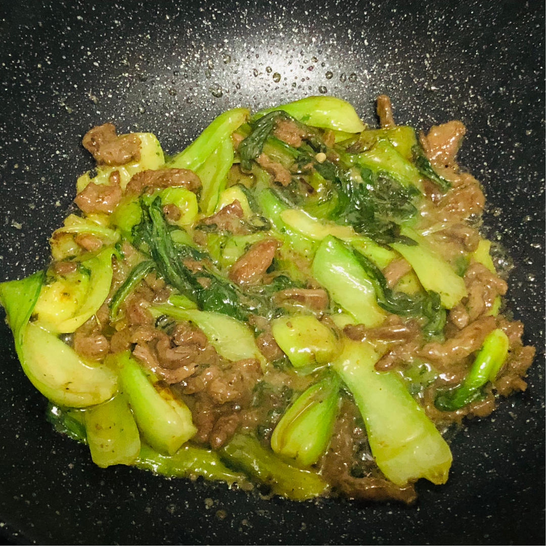牛肉炒菜心