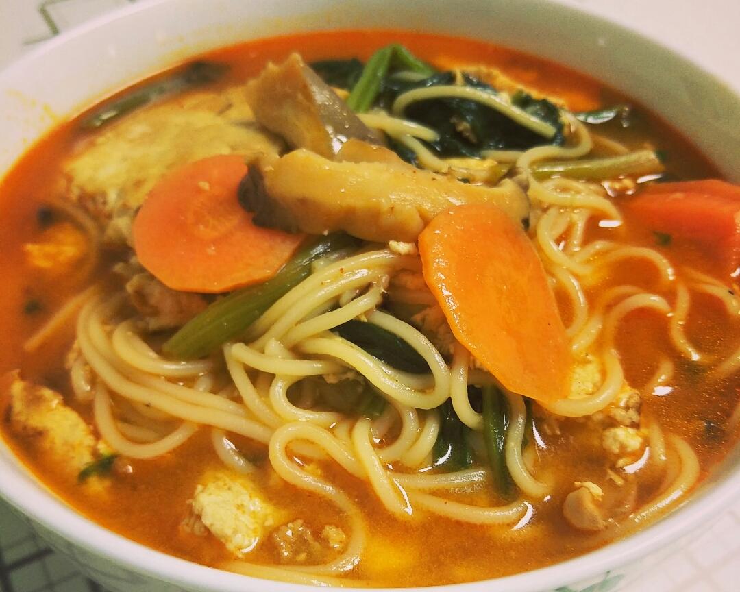 香菇白菜豆腐面的做法