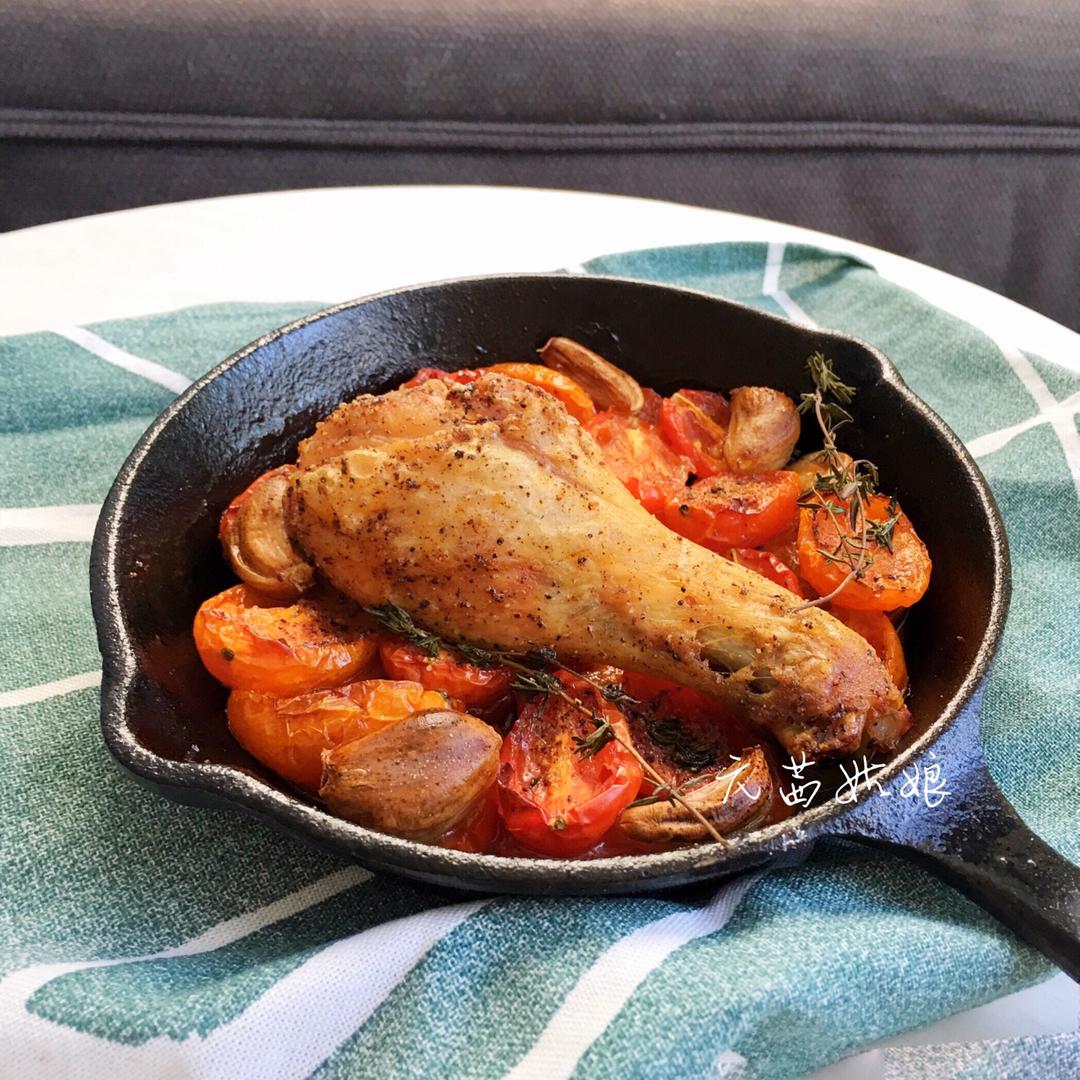 番茄大蒜香草烤鸡腿（庄祖宜）