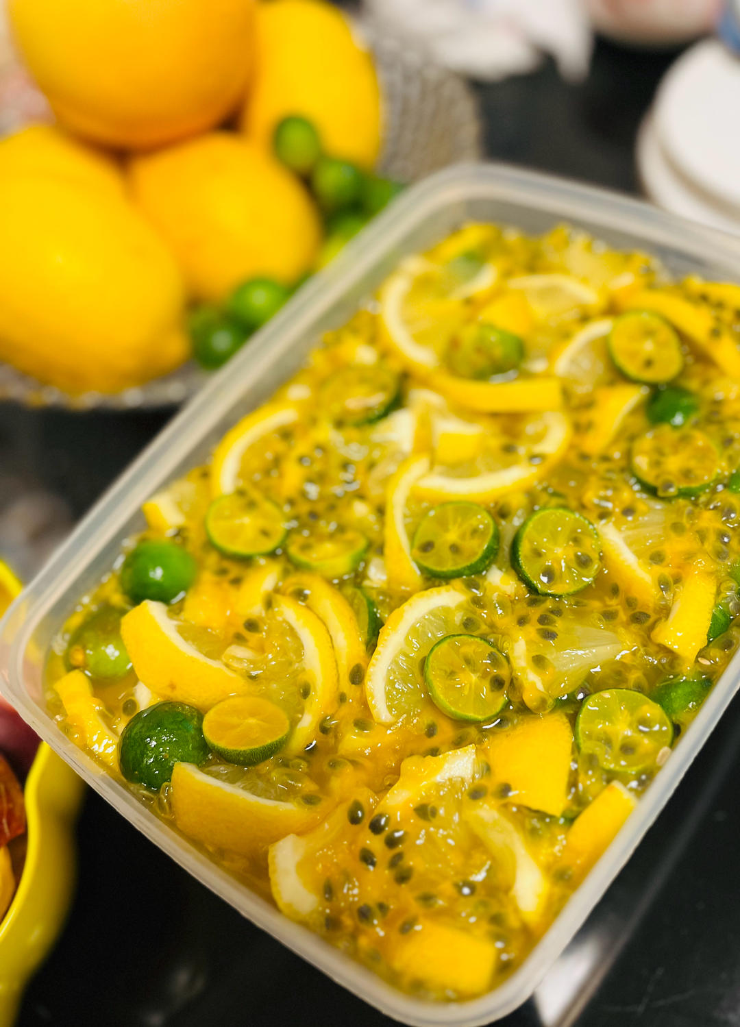 夏天必备【百香果青桔柠檬茶】