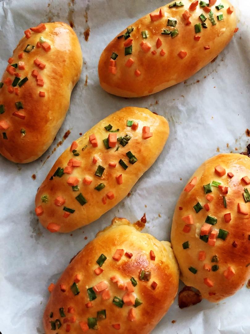 香葱火腿肉松面包