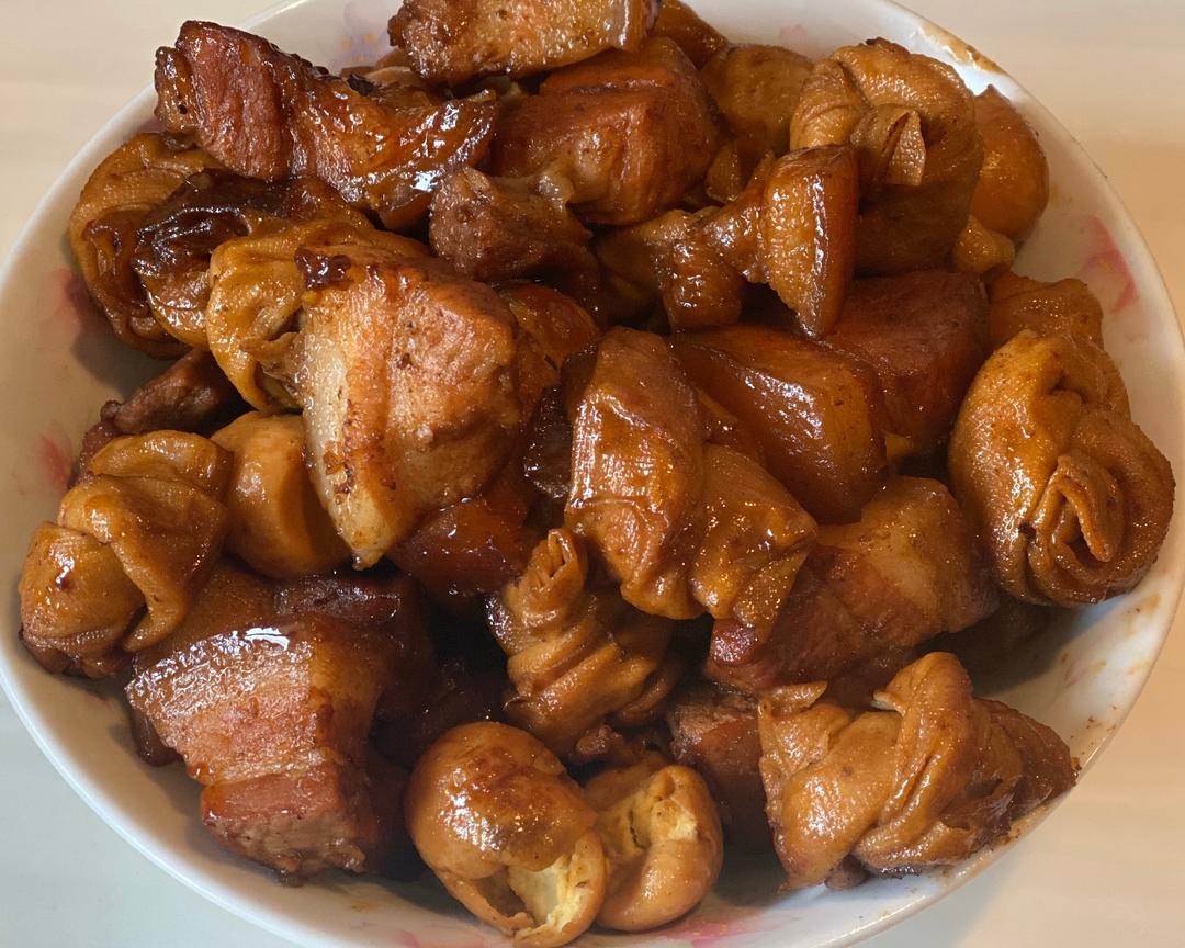 电饭煲版红烧肉百叶结