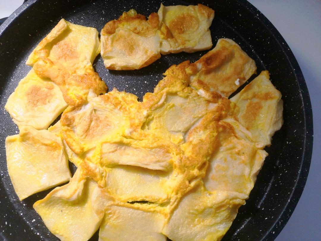 蛋煎孜然千叶豆腐