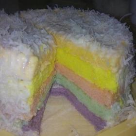 彩虹雪戚风蛋糕