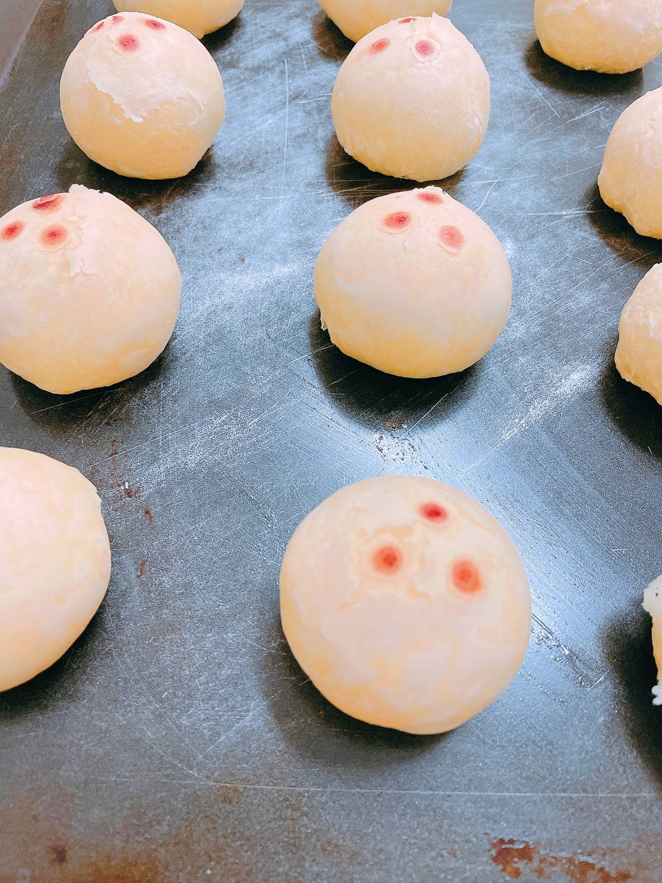 奶黄红枣蔓越莓酥皮月饼的做法