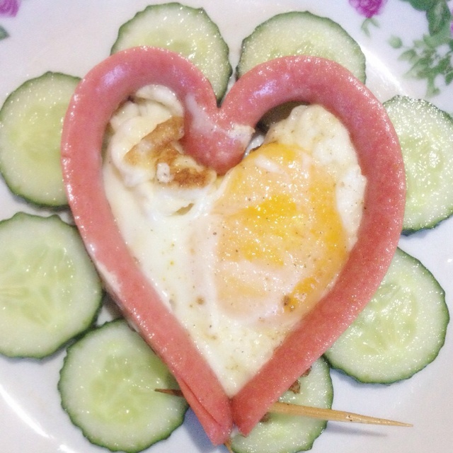 心形煎鸡蛋