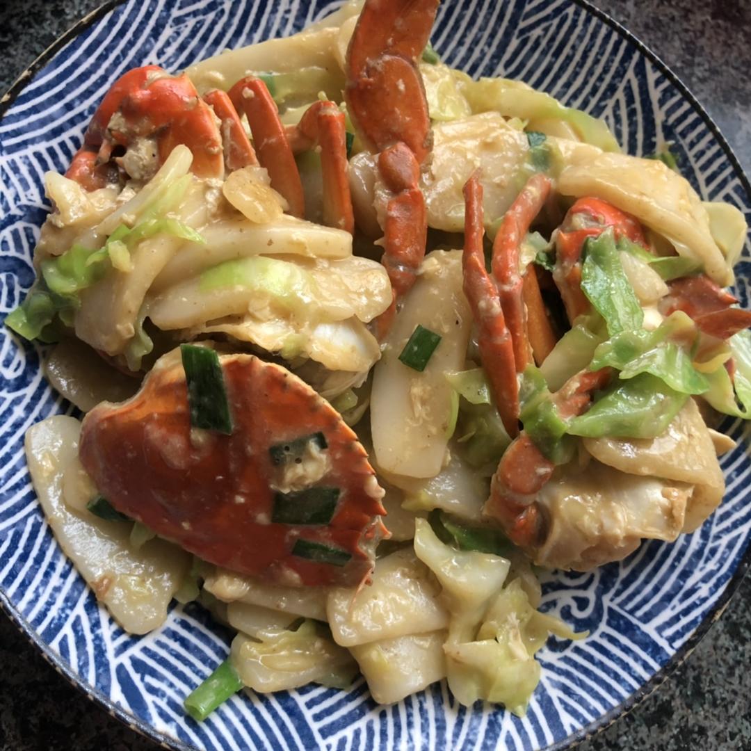 梭子蟹炒年糕