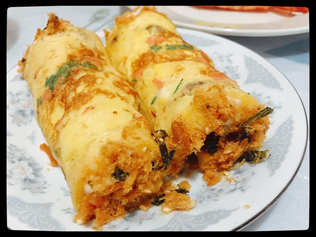 儿童早餐—肉松吐司卷