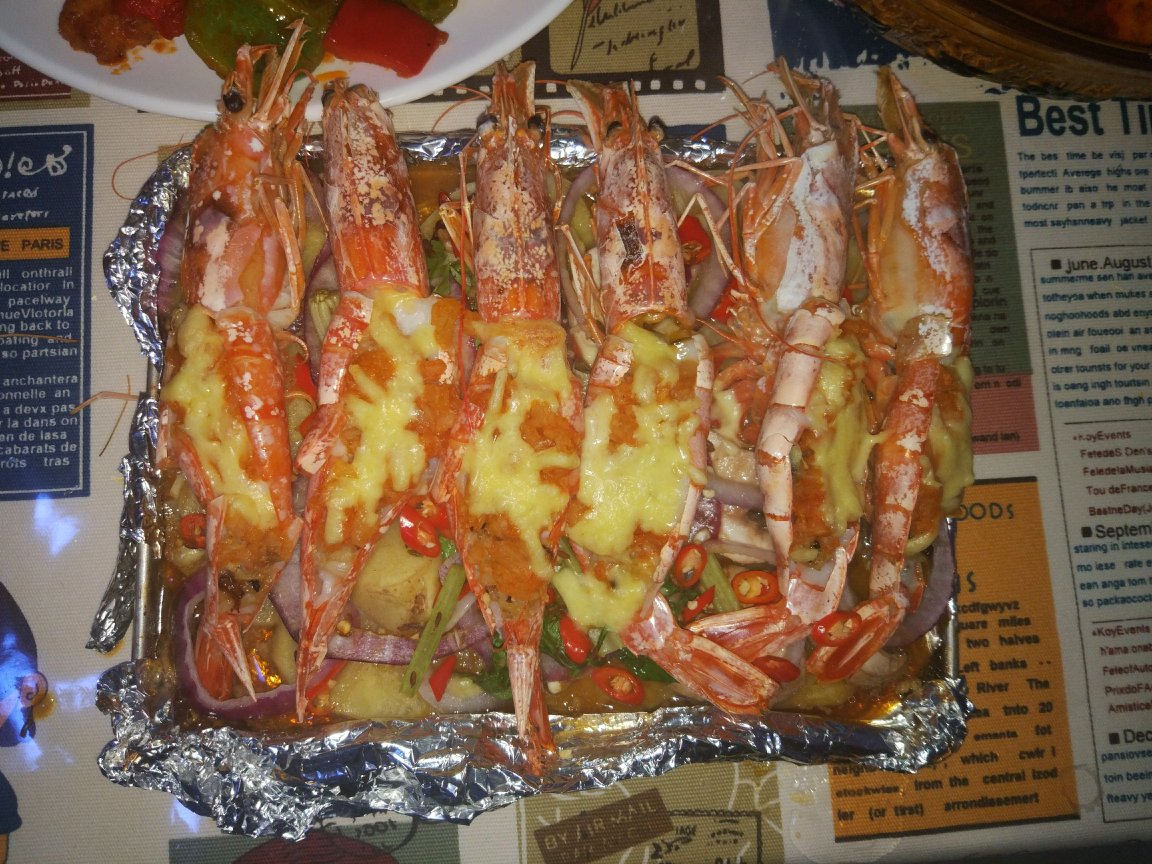 【炊烟食堂】蒜蓉芝士泡菜焗阿根廷红虾