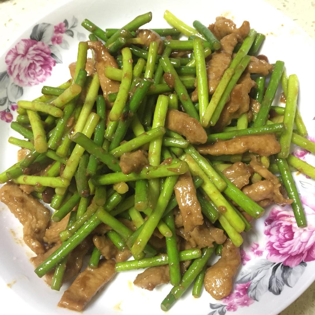 蒜薹炒肉丝