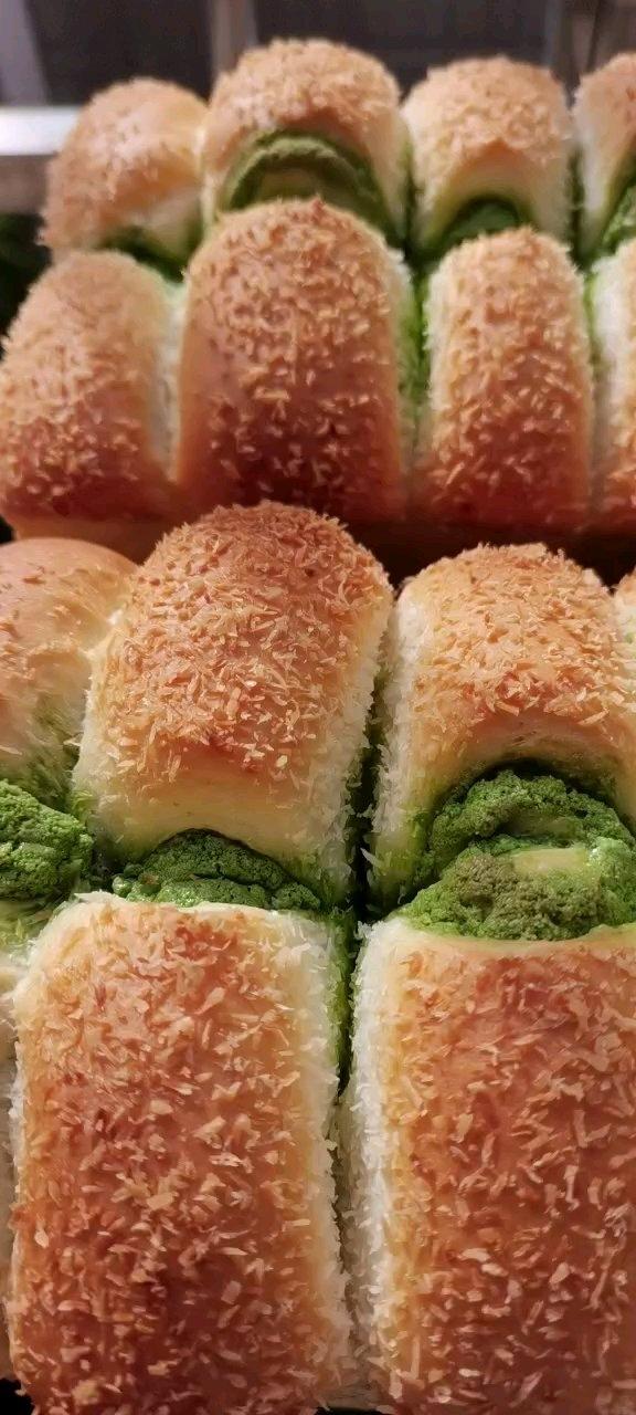 抹茶奶酥小金砖（70%中种吐司）