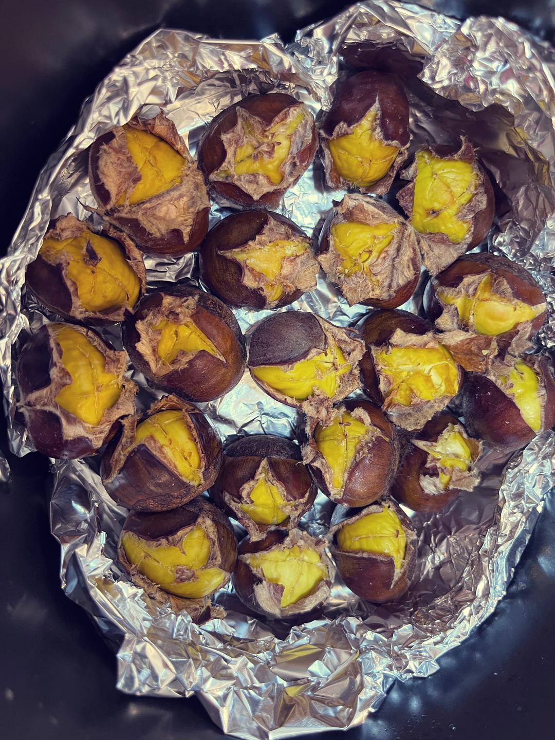 空气炸锅版香甜开口板栗