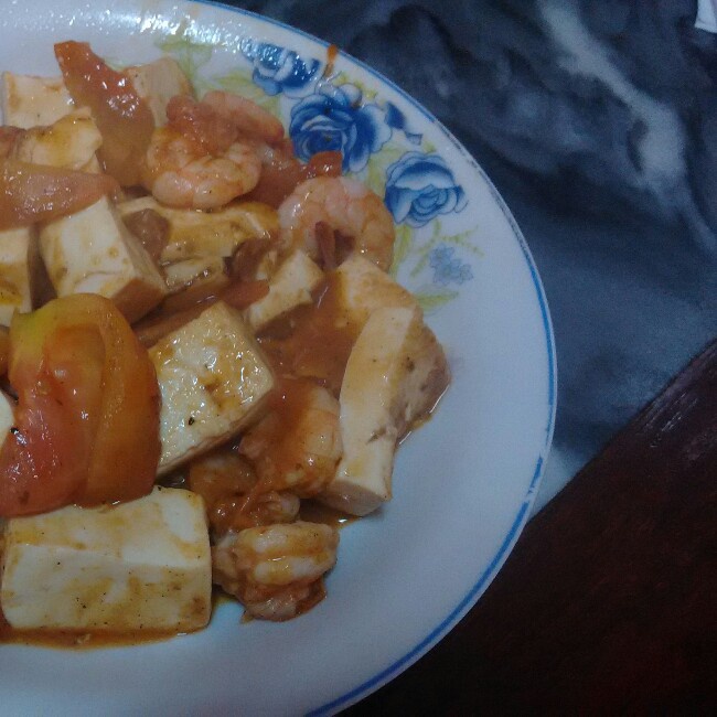 鲜虾番茄豆腐