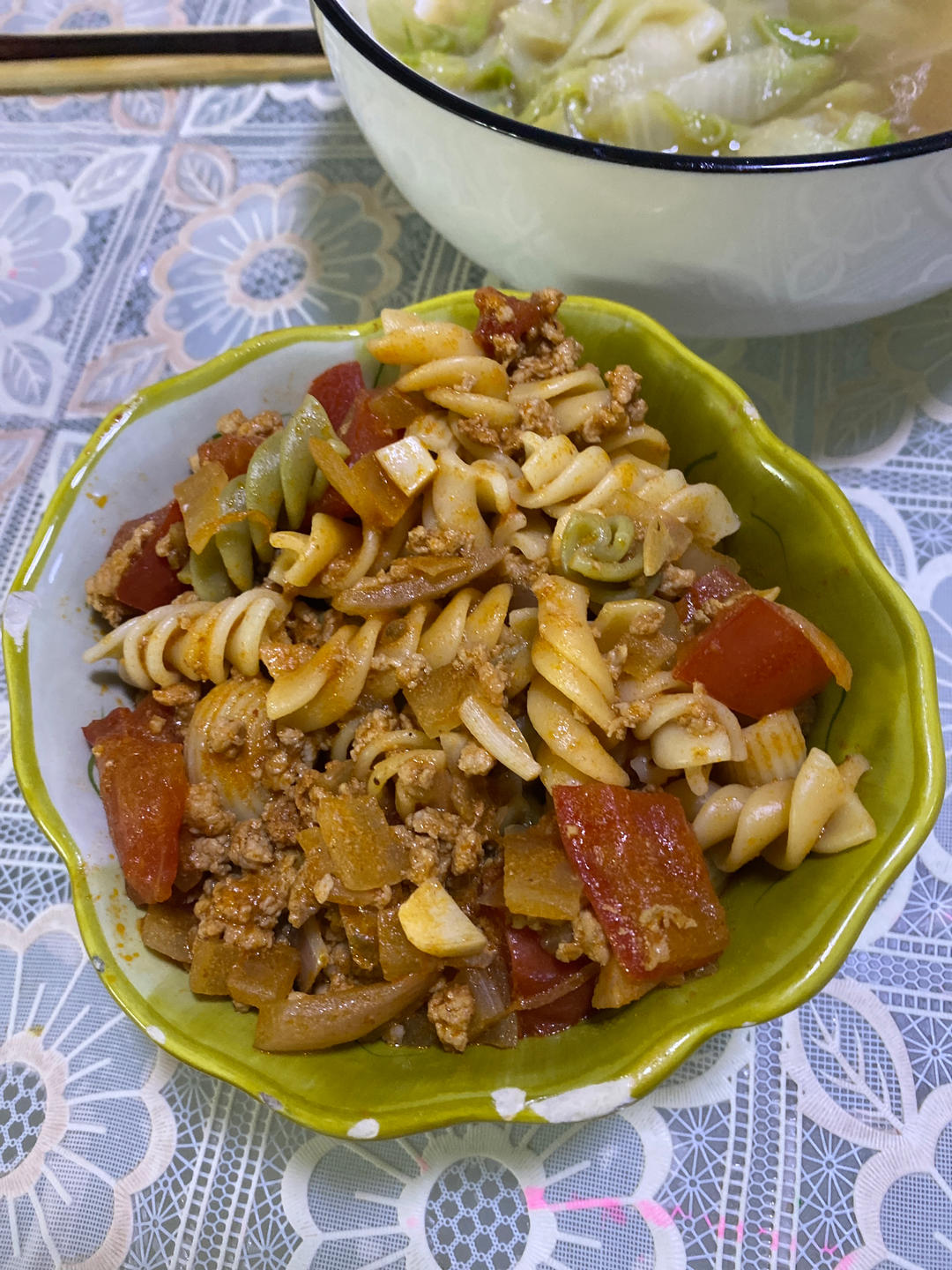 （完胜必胜客的）番茄肉酱意大利面～