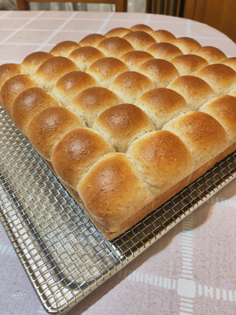 蜂蜜全麦小餐包｜浸泡全麦法