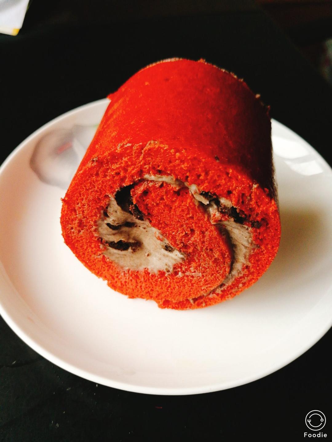 红丝绒蛋糕卷（完美毛巾底）