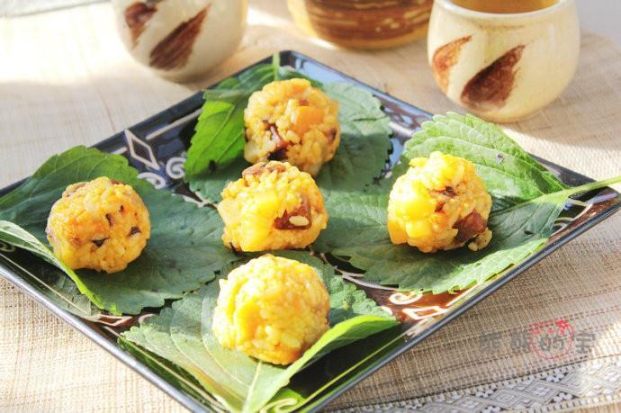 黑椒土豆南瓜腊肠饭团