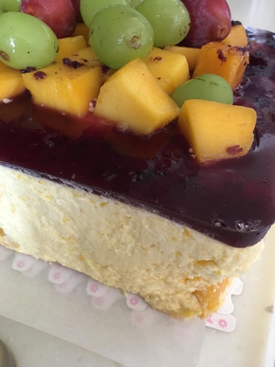 8寸芒果慕斯镜面蛋糕