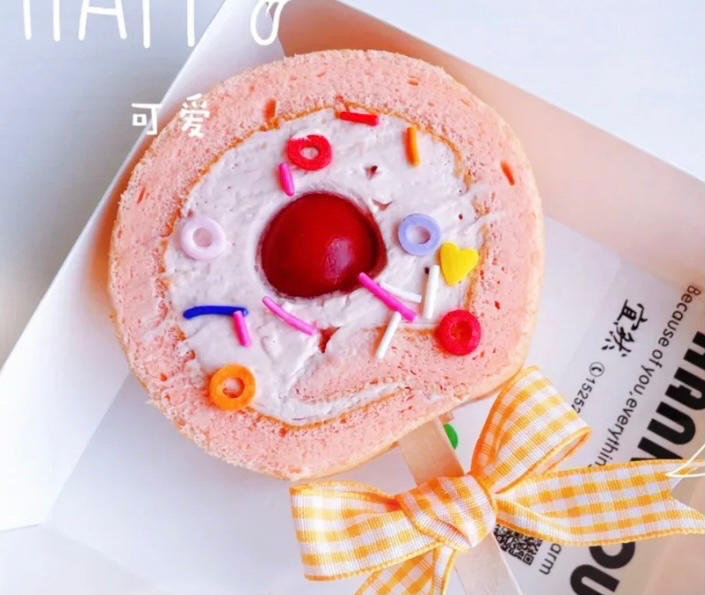 棒棒糖蛋糕卷（菠菜版）原创