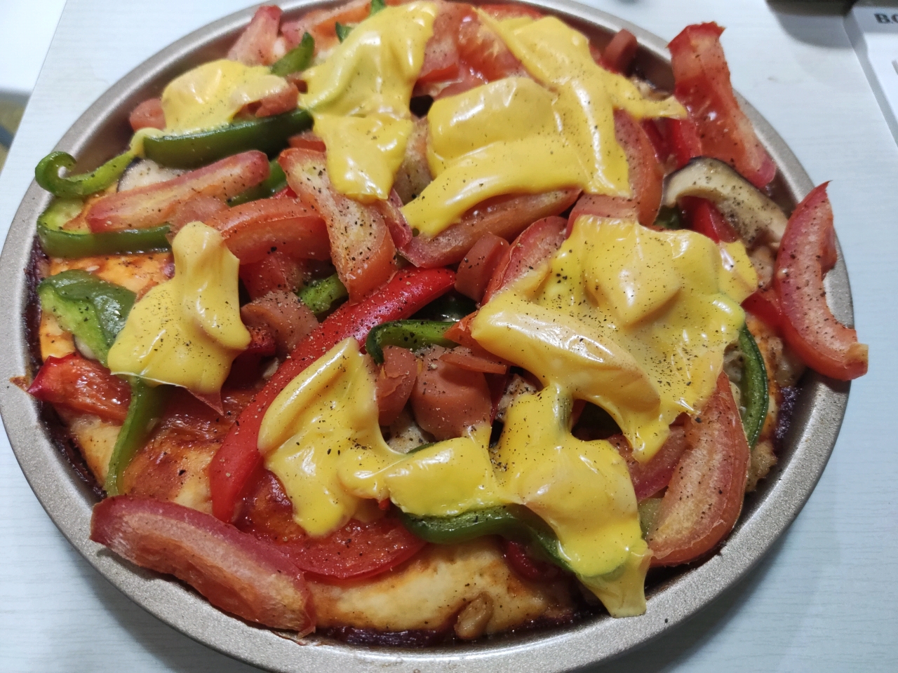 8寸无芝士版素pizza披萨