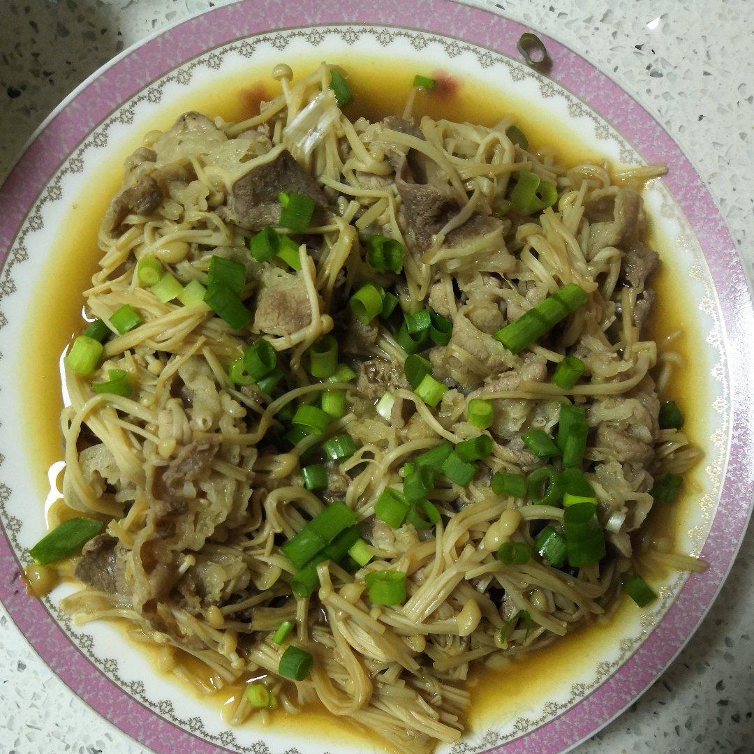 老丁的私房菜-金针菇肥牛