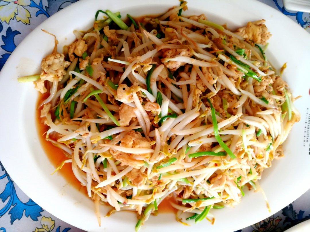 韭菜鸡蛋炒豆芽
