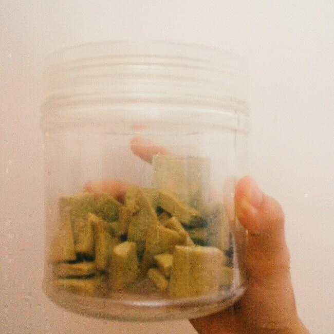 抹茶味小石头饼干