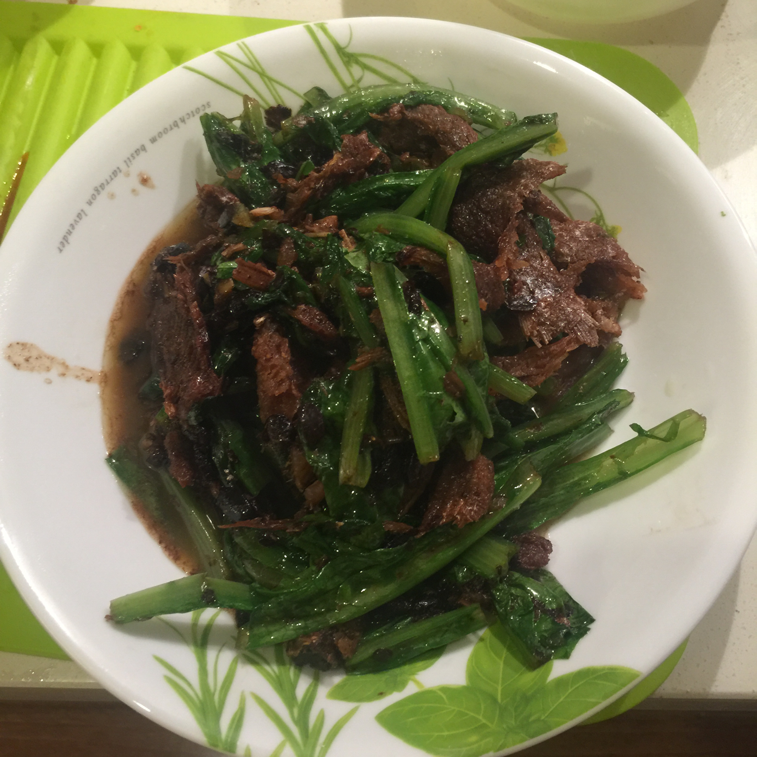 豆豉鲮鱼油麦菜