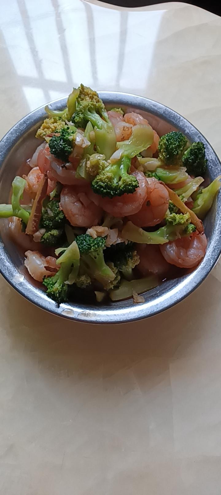 减肥去脂的西兰花炒虾仁