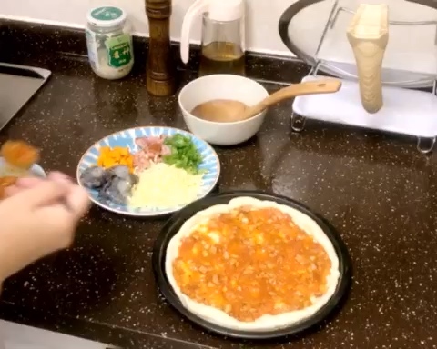 海陆披萨+自制无敌好吃披萨酱的做法 步骤4