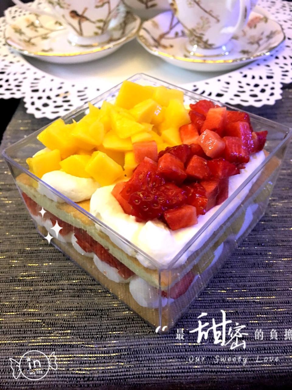 简单快手的便当饭盒水果盒子蛋糕