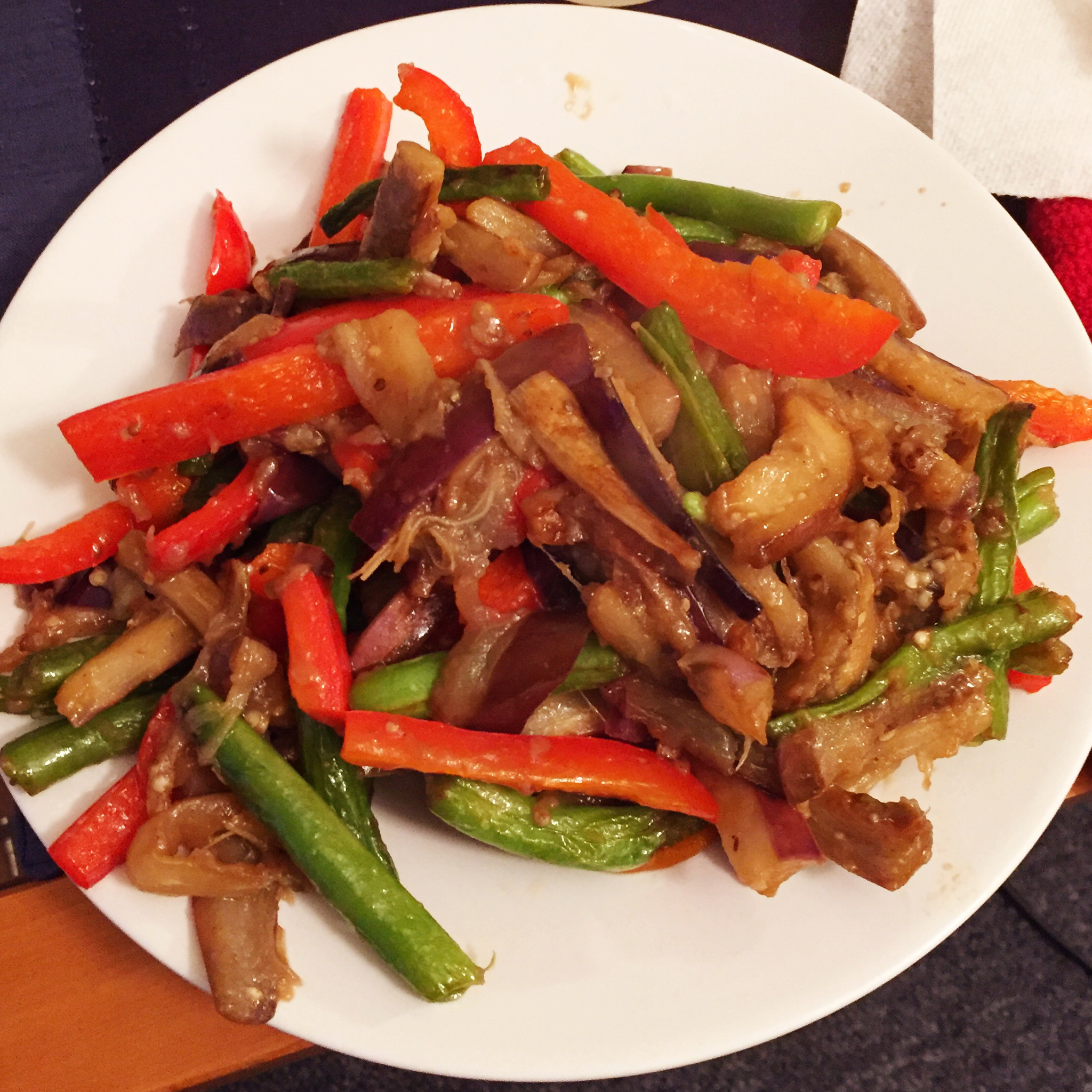 茄子烧豆角