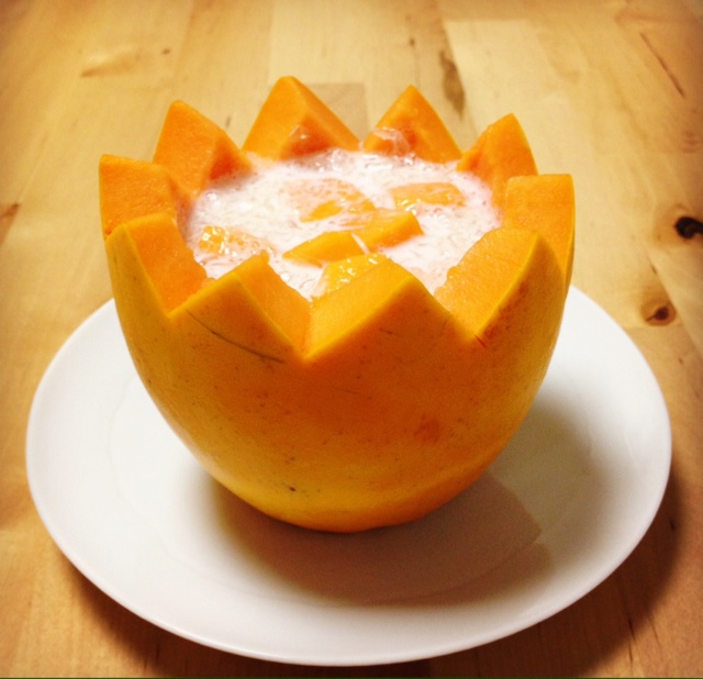 小山suzhou做的燕窝木瓜盅