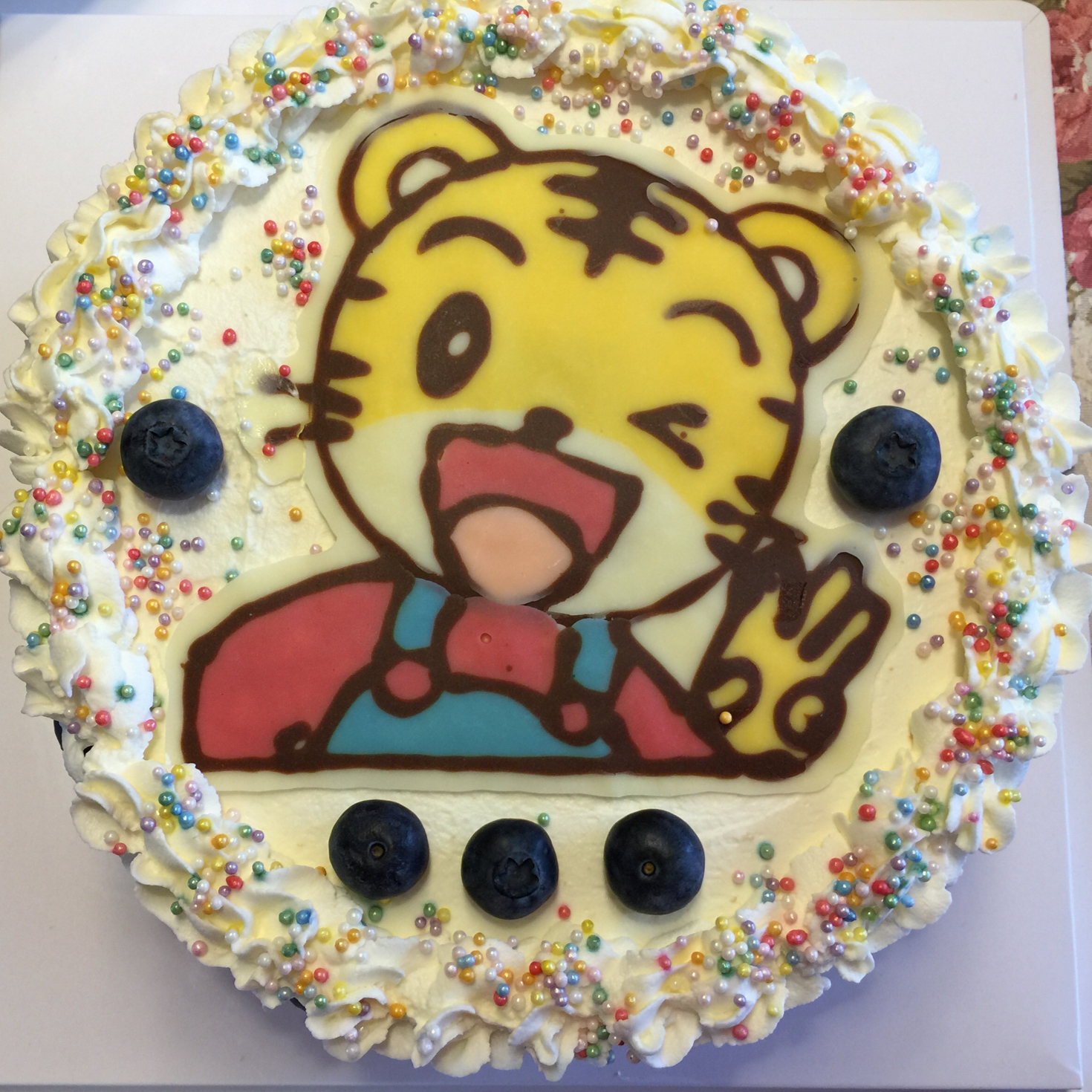 巧克力转印法做巧虎蛋糕
