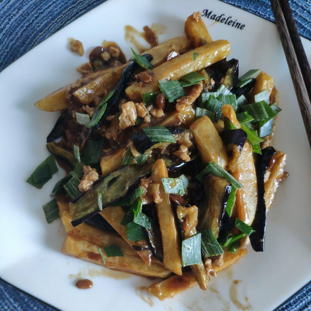 红烧肉沫茄子