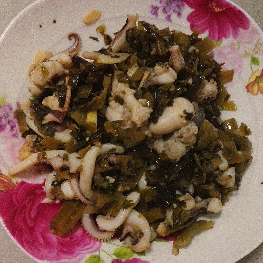 鱿鱼炒咸菜
