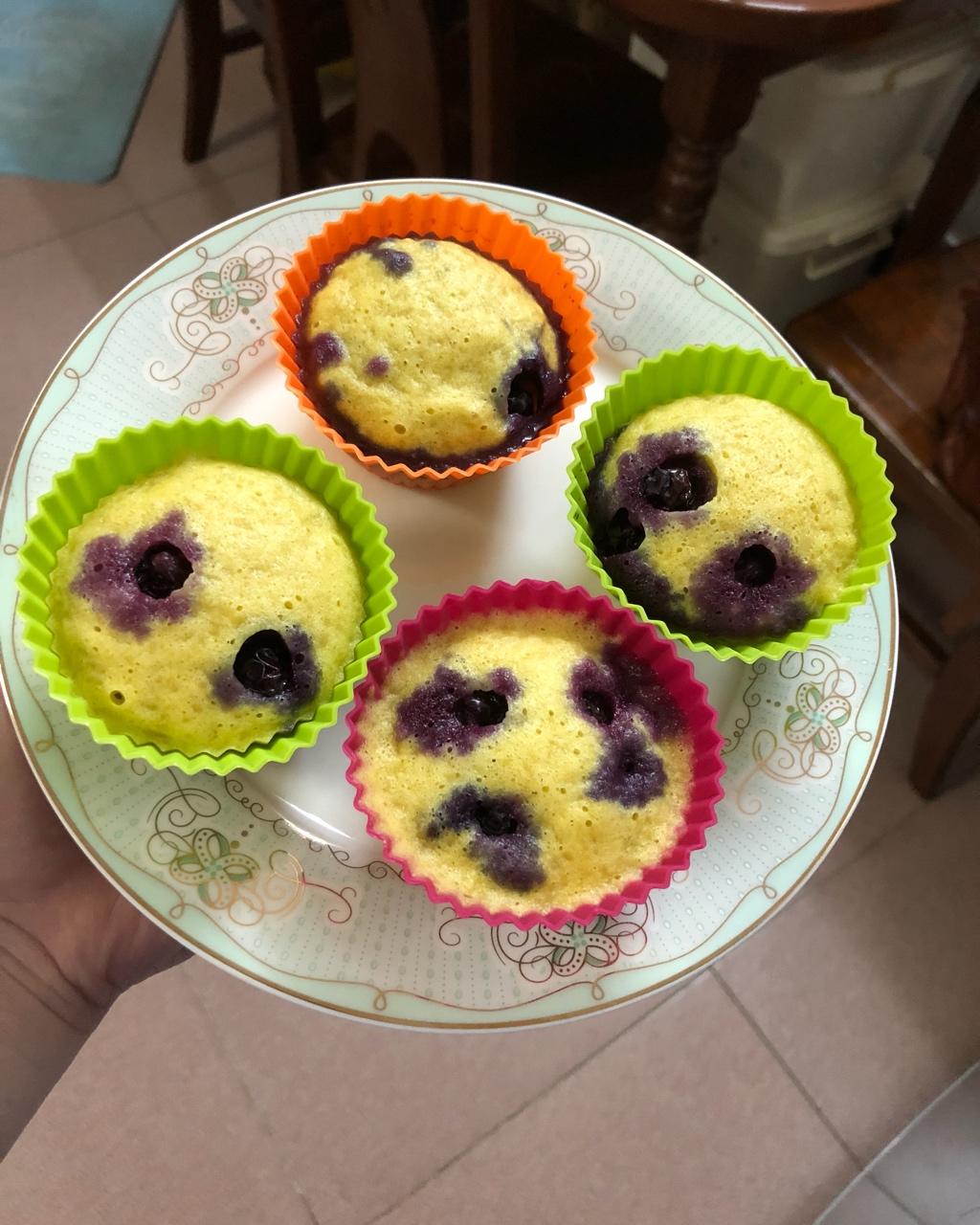 豌豆蓝莓爆浆糕 宝宝辅食食谱