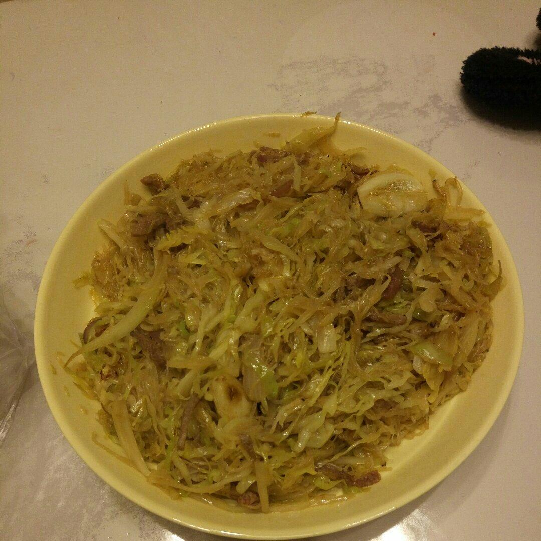 卷心菜炒粉丝 Glass noodles with Cabbage