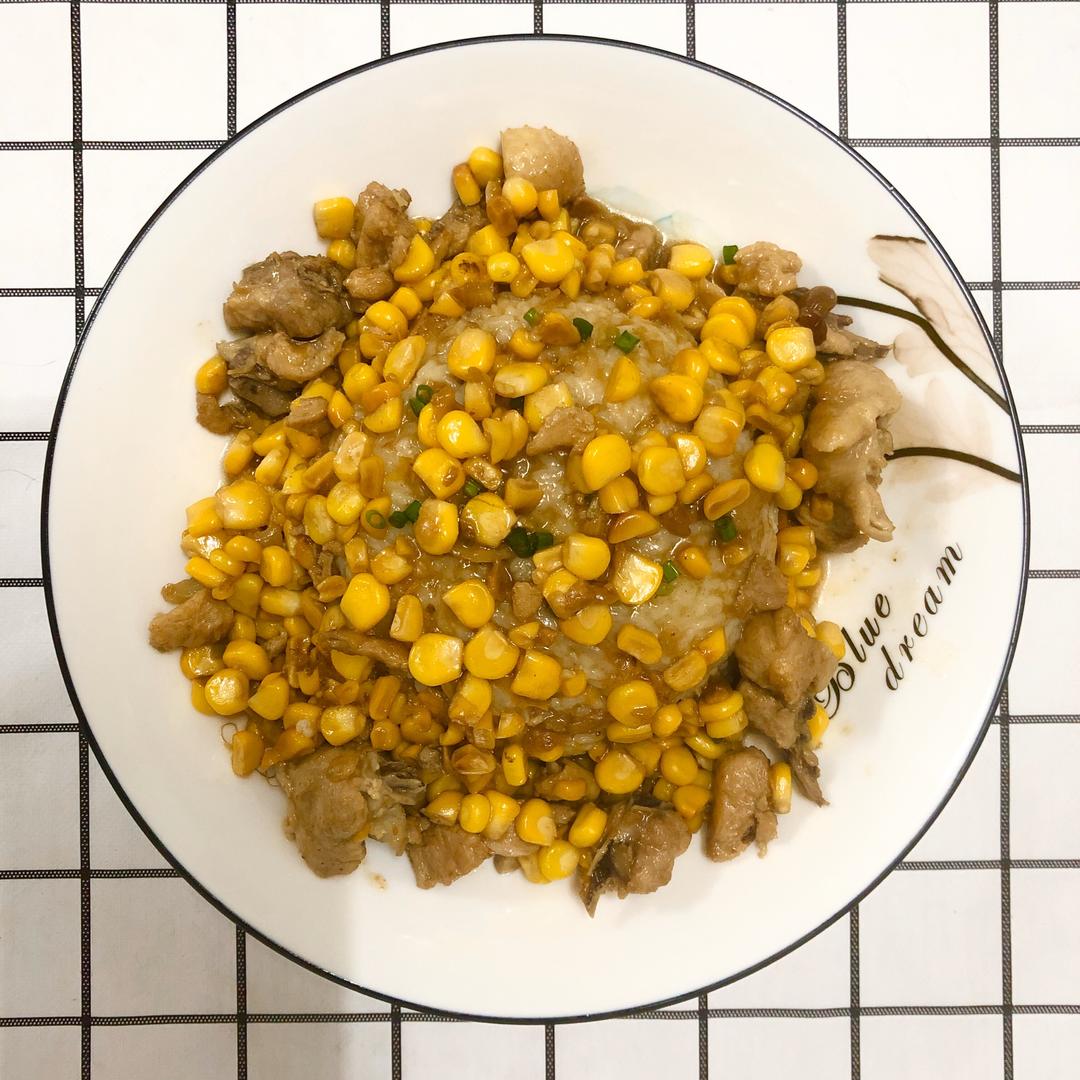 玉米鸡肉饭