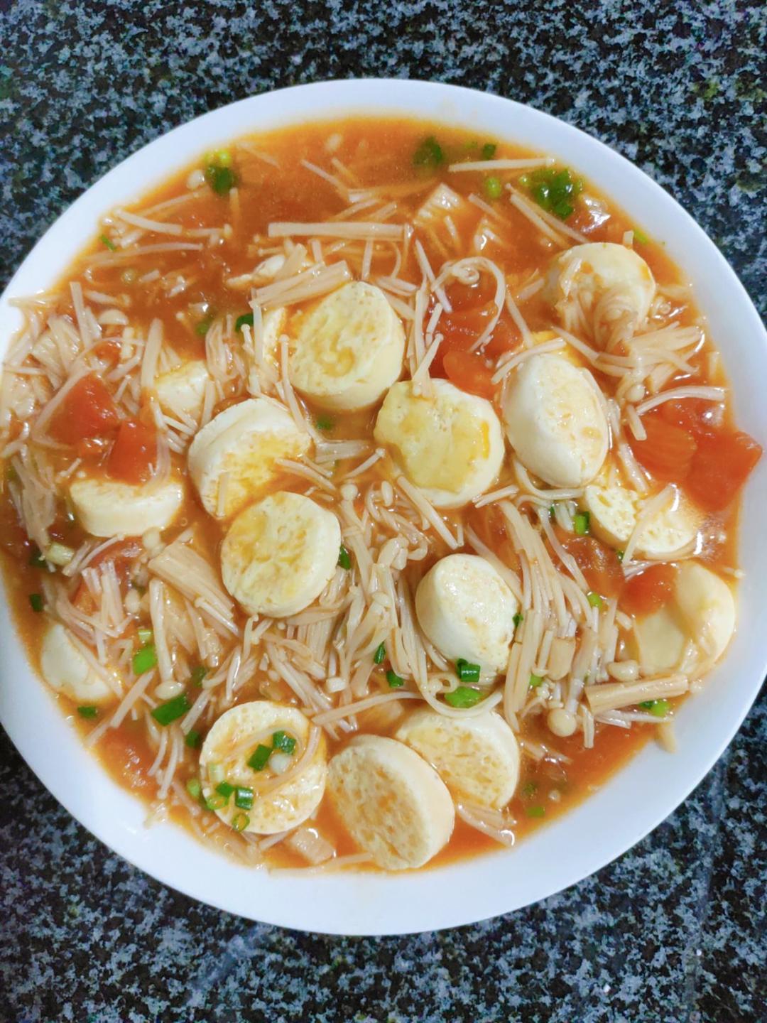 小小小茶煲做的日本豆腐烧金针菇
