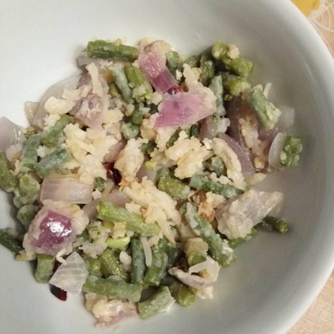 刘箬67做的豆角麦饭