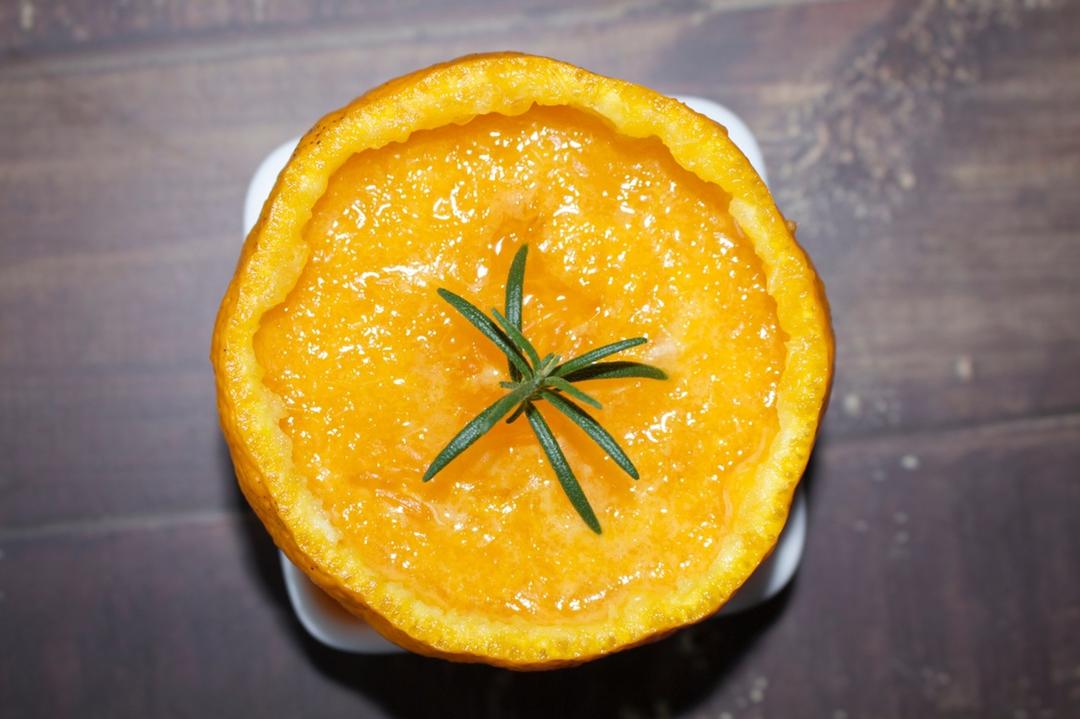 原汁原味鲜果肉的鲜橙（丑橘）果冻