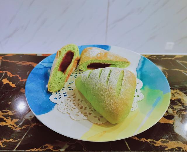 菠菜红豆软面包~(Funburnt X3专用)的做法